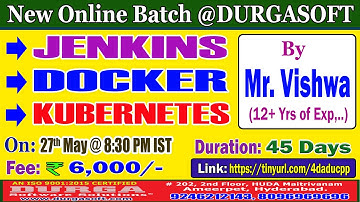 JENKINS, DOCKER & KUBERNETES Online Training @ DURGASOFT