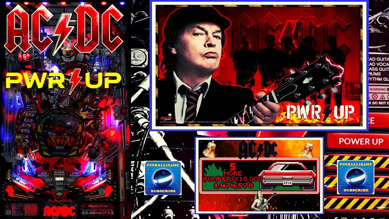 4K AC/DC PWR UP Edition Both Playfields Side By Side Vpx Visual Pinball ...