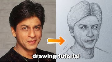 Learn how to draw ShahRukh Khan step by using loomis method