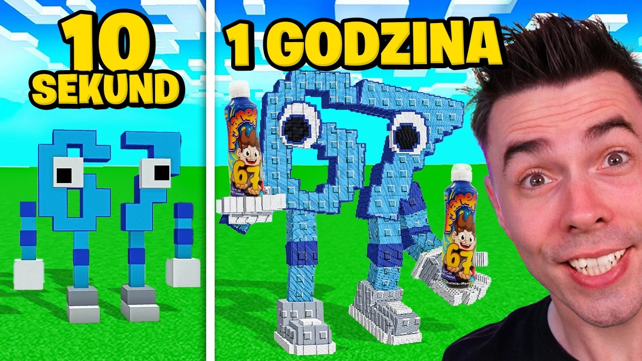 10 SEKUND vs 1 GODZINA w ZBUDUJ BRAINROTA z WOJANEK 67 w Minecraft!