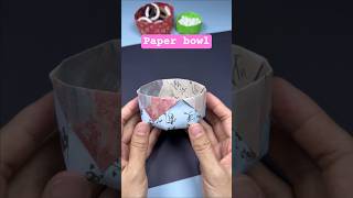 How to Fold a DIY Origami Paper Bowl | Easy &amp; Functional Paper Craft Tutorial #DIY #shorts