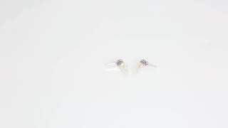 Golf Tee Ball Sports Put Two Tone Stud Earrings Golfer Sterling Silver