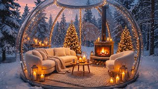Peaceful Piano Jazz Lounge & Fireplace: Relaxing Sounds for Stress Relief
