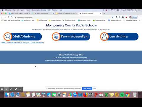 How to log-in to myMCPS Classroom - Chromebook