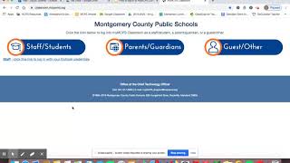 How to log-in to myMCPS Classroom - Chromebook