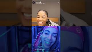 Ludmilla e Anitta em Live via Instagram