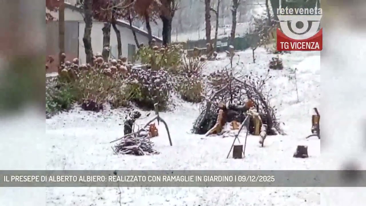 IL PRESEPE DI ALBERTO ALBIERO: REALIZZATO CON RAMAGLIE IN GIARDINO | 09/12/2025