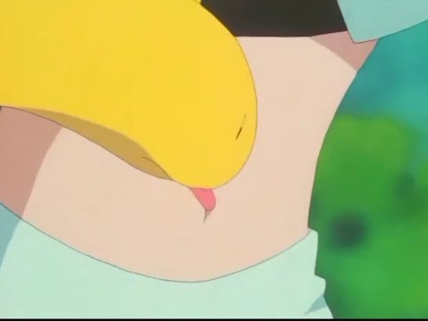 Shuckle licked Jessie's belly button / Pokémon