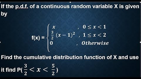 MA3355 | MA3391|MA3303 |Continuous random variable|Cumulative distribution function|problem in Tamil