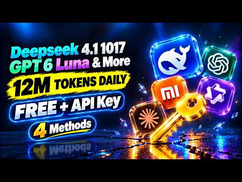 Millions of FREE AI Tokens + 12M Daily & API Key ! 🔥 DeepSeek 4.1 1017, GPT 6 Luna & More