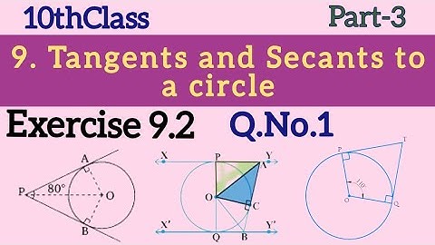 10thClass, Tangents and Secants to a Circle, Exercise 9.2, Q.No.1, @Maths World Makes Smart