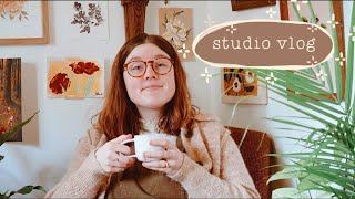 Studio Vlog #27 - running errands, packaging orders, and a little bit of painting!