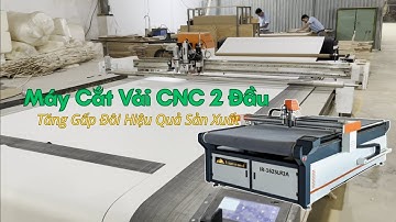 Máy Cắt Vải CNC 2 Đầu Băng Tải – Cắt Da, Vải, Mút Xốp Đa Năng | IR-1625LR2A