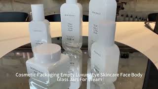 Opaque Thickened 50ml Square Skin Care Glass Jar Oiled Screw Cap Frosting Screen Printed Protective