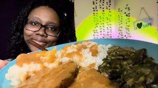 Asmr Eating Steak Mashed Potatoes Rice And Veg Whispering