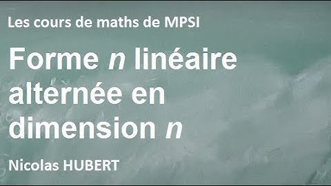 Forme n linéaire alternée en dimension n