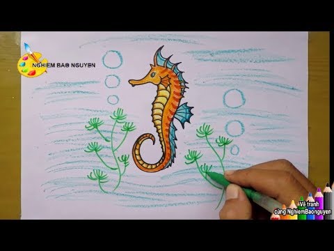 Vẽ Con Cá Ngựa/How To Draw A Seahorse - Youtube