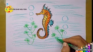 Vẽ Con Cá Ngựa/How To Draw A Seahorse - Youtube