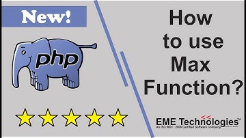 How to use Max Function in PHP