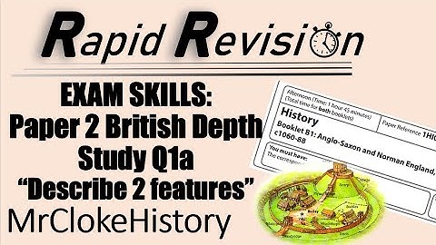 GCSE History Exam Skills - Edexcel Paper 2 Question 1a) "Describe two features..." 4 marks