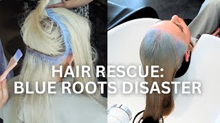 Hair Disaster to Perfect Platinum: Fixing Blue Roots  White Blonde StepbyStep Tutorial