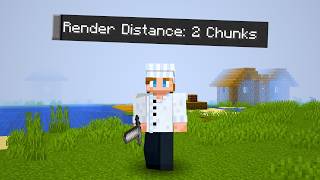 I Beat Minecraft On The LOWEST Render Distance