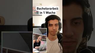 Bachelorarbeit in 1 Woche schreiben. Schafft sie das?