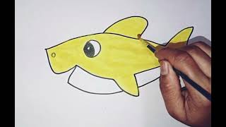 Shark Drawing | Painting and Coloring for Kids | Toddlers.  #coloring #shark #sharkdrawing by Cho Cho Tv Star 839 views 1 day ago 10 minutes, 14 seconds