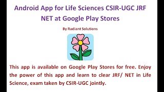 Android App For Life Sciences CSIR-UGC JRF NET at Google Play Stores screenshot 4