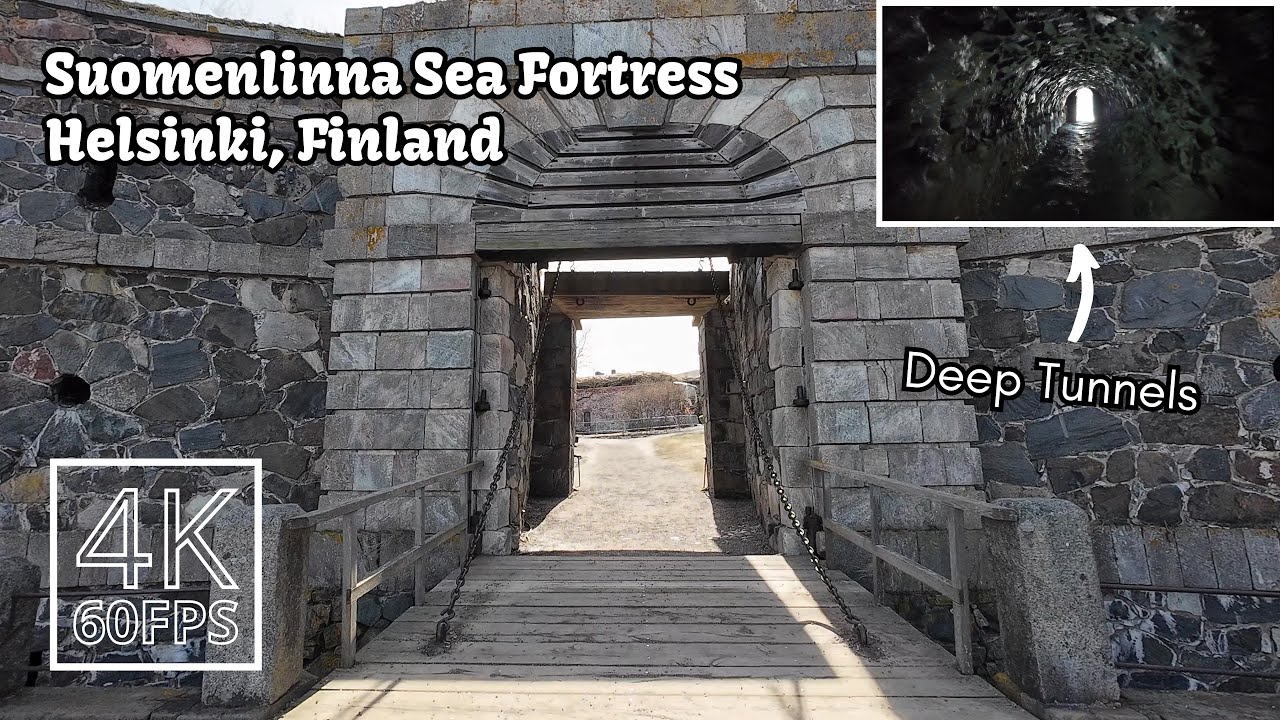 Virtual Walk at Suomenlinna Sea Fortress | 4K 60fps