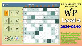 The Washington Post Daily Sudoku 2024-02-10 Level 4