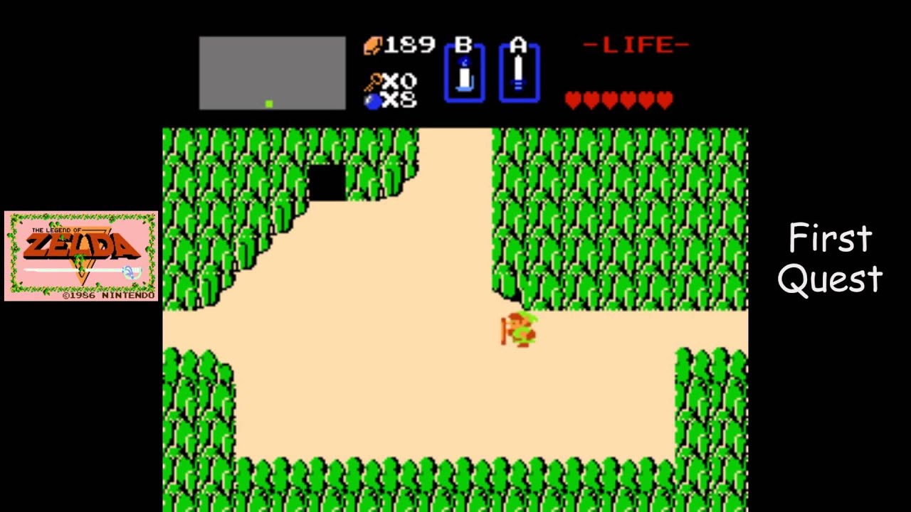 Legend of Zelda [NES] Playthrough 02, Quest 1, Blue Ring YouTube