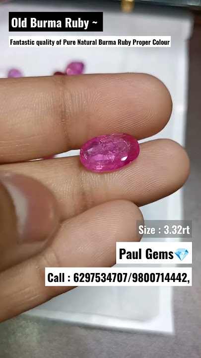 Old Burma Ruby With proper Colour & without treatment stone || Paul Gems💎 Old burma Ruby collection💥