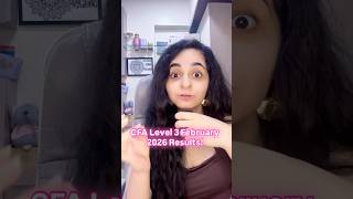 CFA Level 3 February 2026 Results | #shorts #cfaexam #cfalevel3 #cfajourney #tanishka