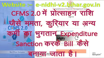 CFMS 2.0 में प्रोत्साहन राशि का भुगतान Exp. Sanction करके Bill कैसे बनाया जाता है। #NeelanjalKumar