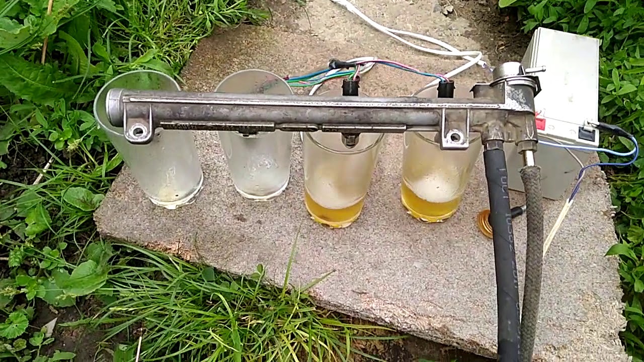 Самодельный стенд для промывки форсунок из пластиковых труб своими ...