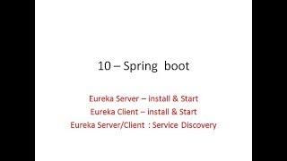10 Spring Boot Install Eureka Server and Client in STS SOLVED