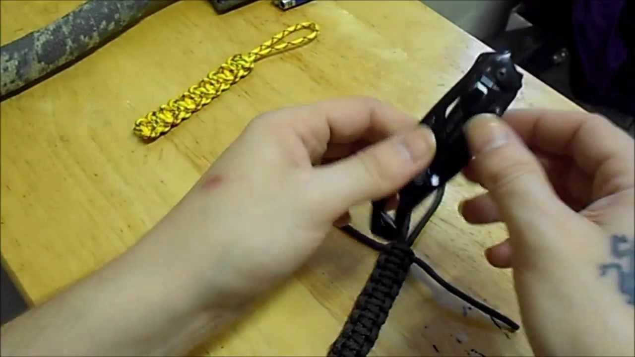 Bushcraft Paracord knife lanyard easy YouTube