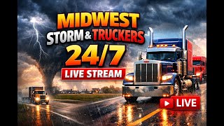 🔴 LIVE 24/7 Midwest Weather Radar | Storm Alerts for Truckers & Travelers