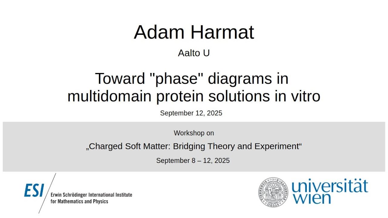 Adam Harmat - Toward "phase" diagrams in multidomain protein solutions in vitro