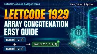 LeetCode 1929: Concatenation of Array | DSA | Easiest Visual Guide & Solution