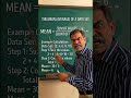 What is Mean in Statistics #learning #statistics #shorts #ai  #educational #statschat #funny