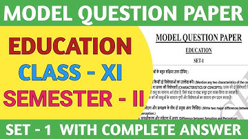wb class 11 education model question paper with answer semester 2