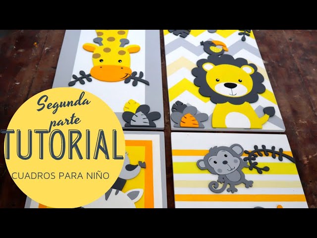 6 Cuadros Infantiles Animalitos Para Bebes Y Niños