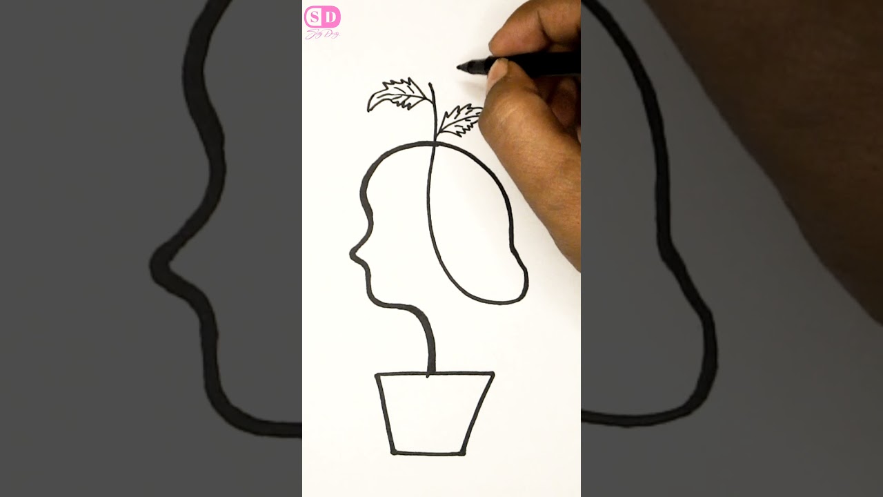 Super Easy Drawing 😍 Flower Tree face 