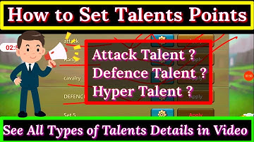 How to set Talent Points in LORDS MOBILE See all types of takens Details #lordsmobile #lordmobile