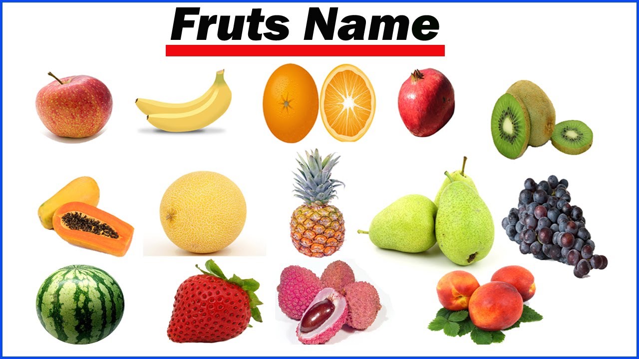 FRUITS in ENGLISH for kids Fruits Name Learn Fruits Name in English Name of Fruits