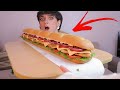 عملنا أطول ساندويش كباب بالمنزل تحدي اللقمة 