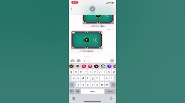 Hitting the 8 Ball on Game Pigeon iMessage in on the break.