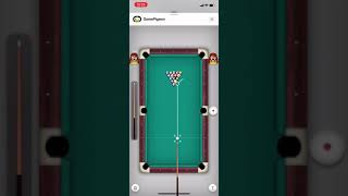 Hitting the 8 Ball on Game Pigeon iMessage in on the break.